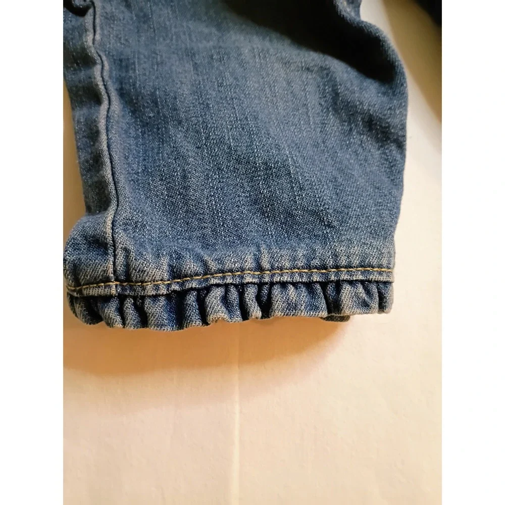 OshKosh Bgosh Denim Overalls Flower Applique Kids 18 Months‎